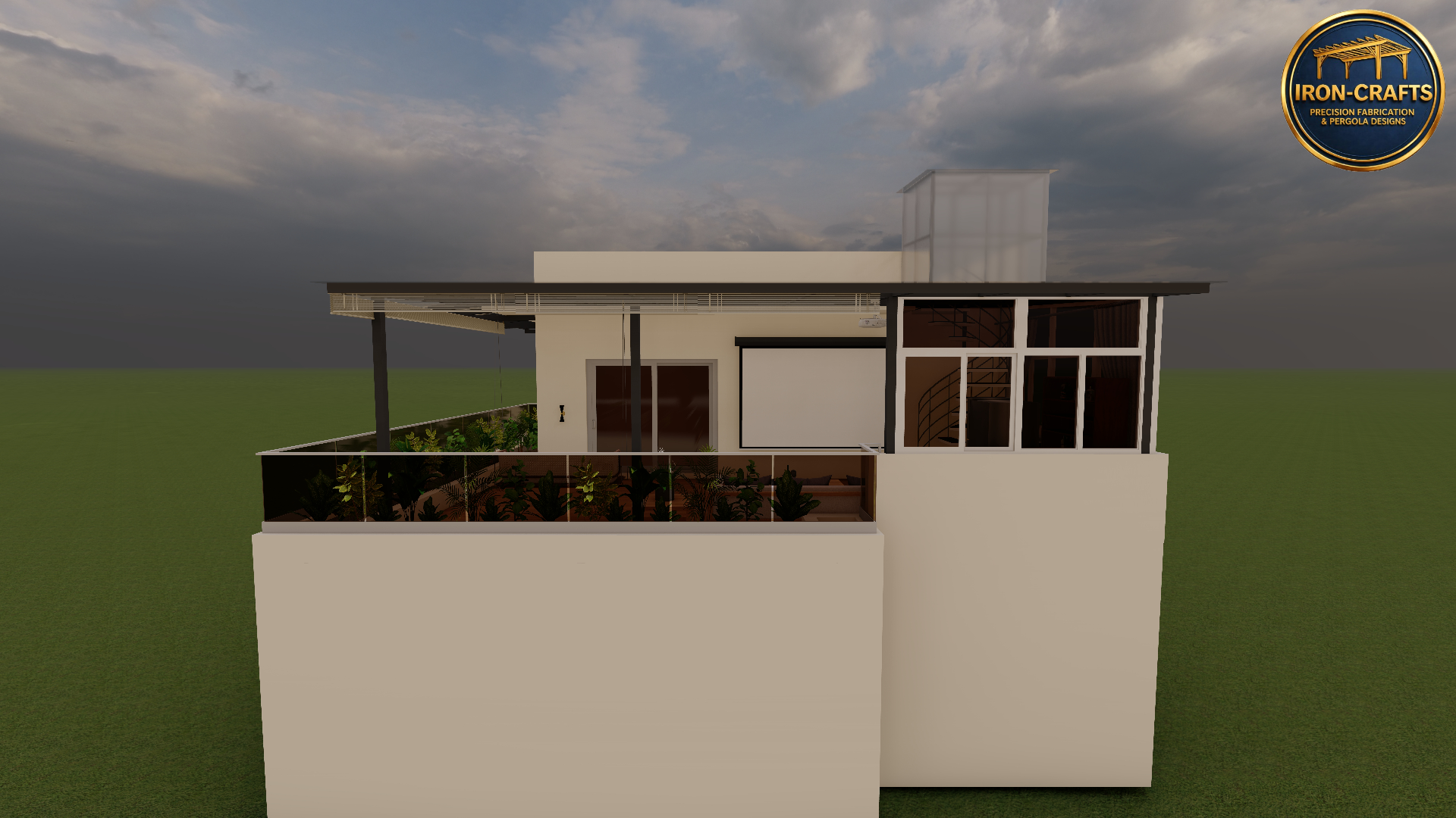 3D Glass Pergola Design